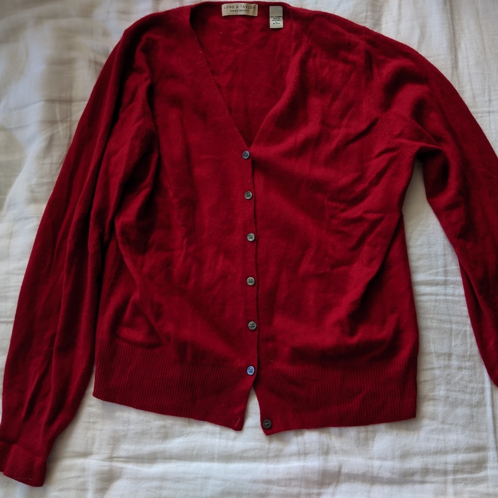 Lord and Taylor Cashmere Cardigan